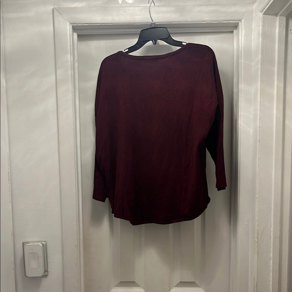 Cyrus Women's Sweater in Deep Burgundy - Picture 2 of 3